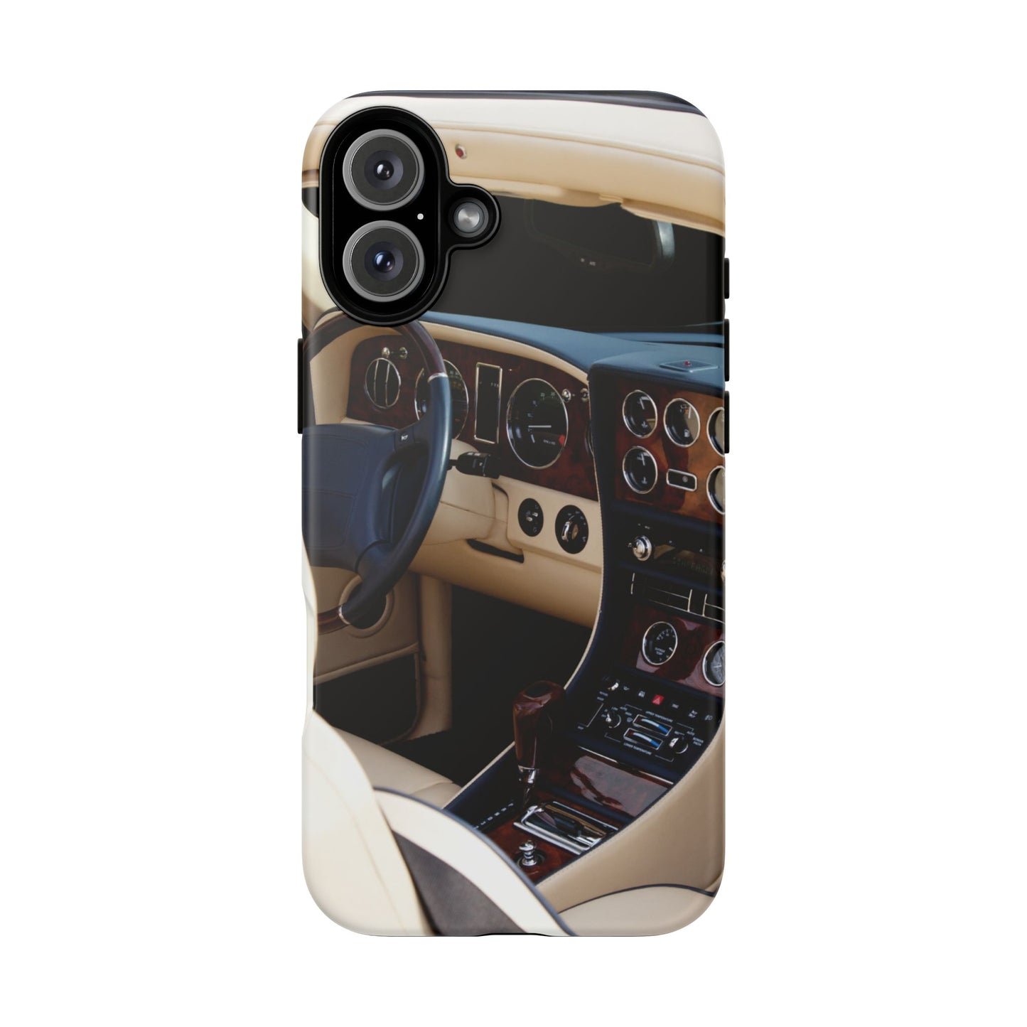 Phone Case iPhone 16/15/14 - Luxury Car Interior Tough Case