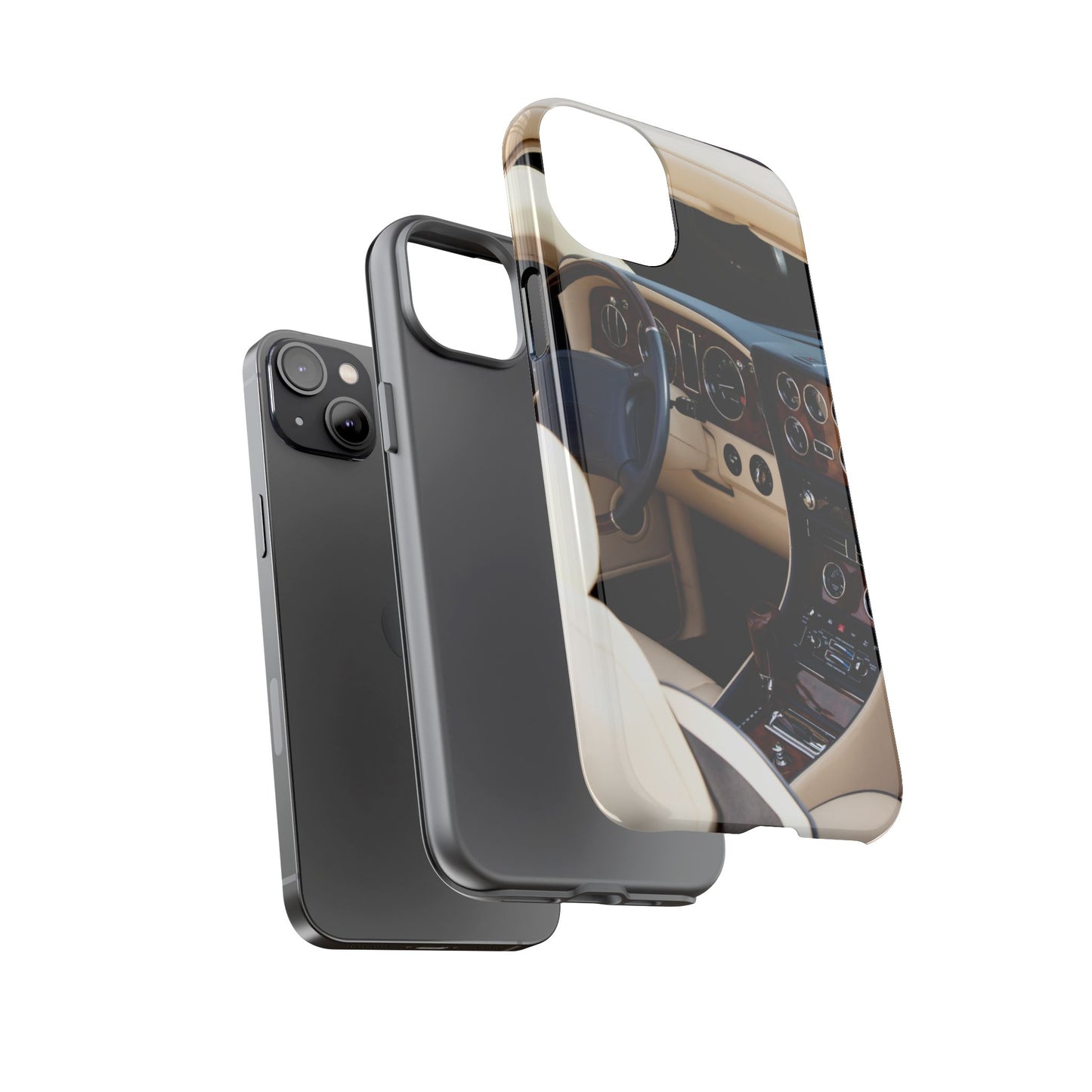 Phone Case iPhone 16/15/14 - Luxury Car Interior Tough Case