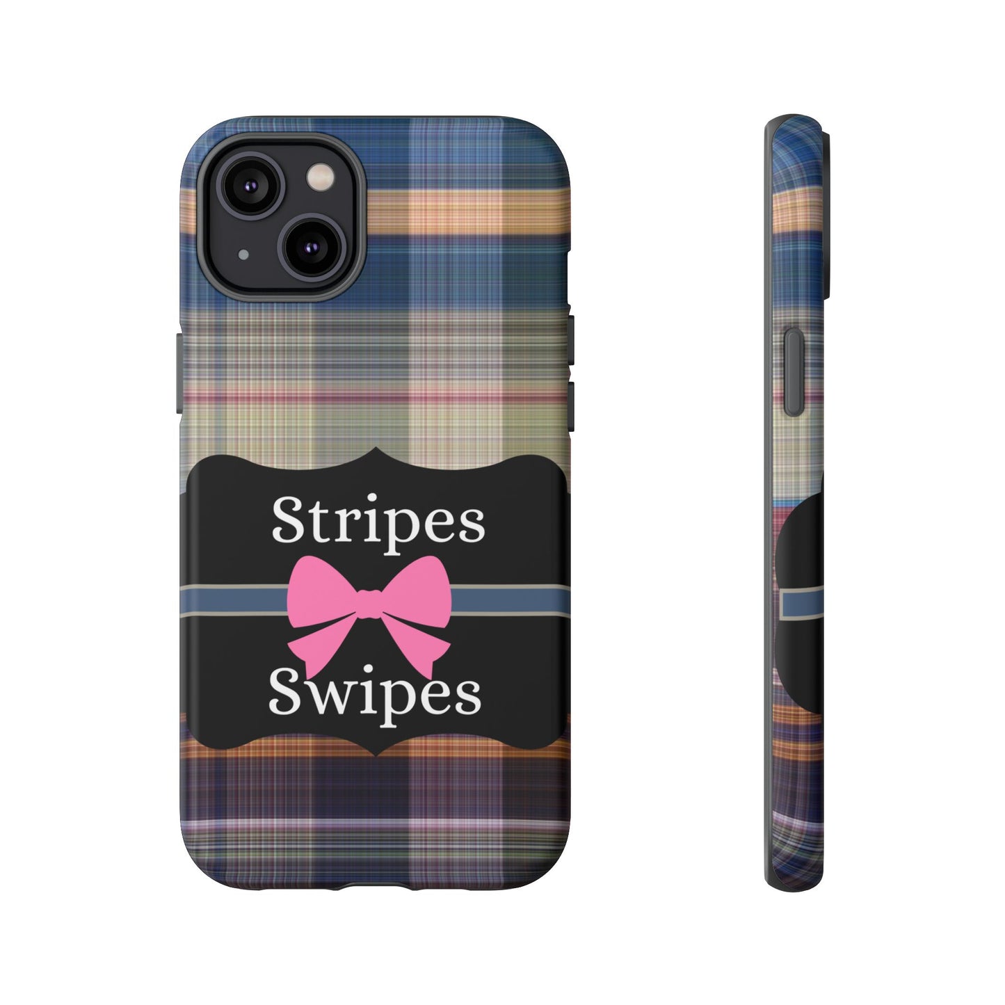 Phone Case iPhone 16/15/14 -Stripes & Swipes Tough Case