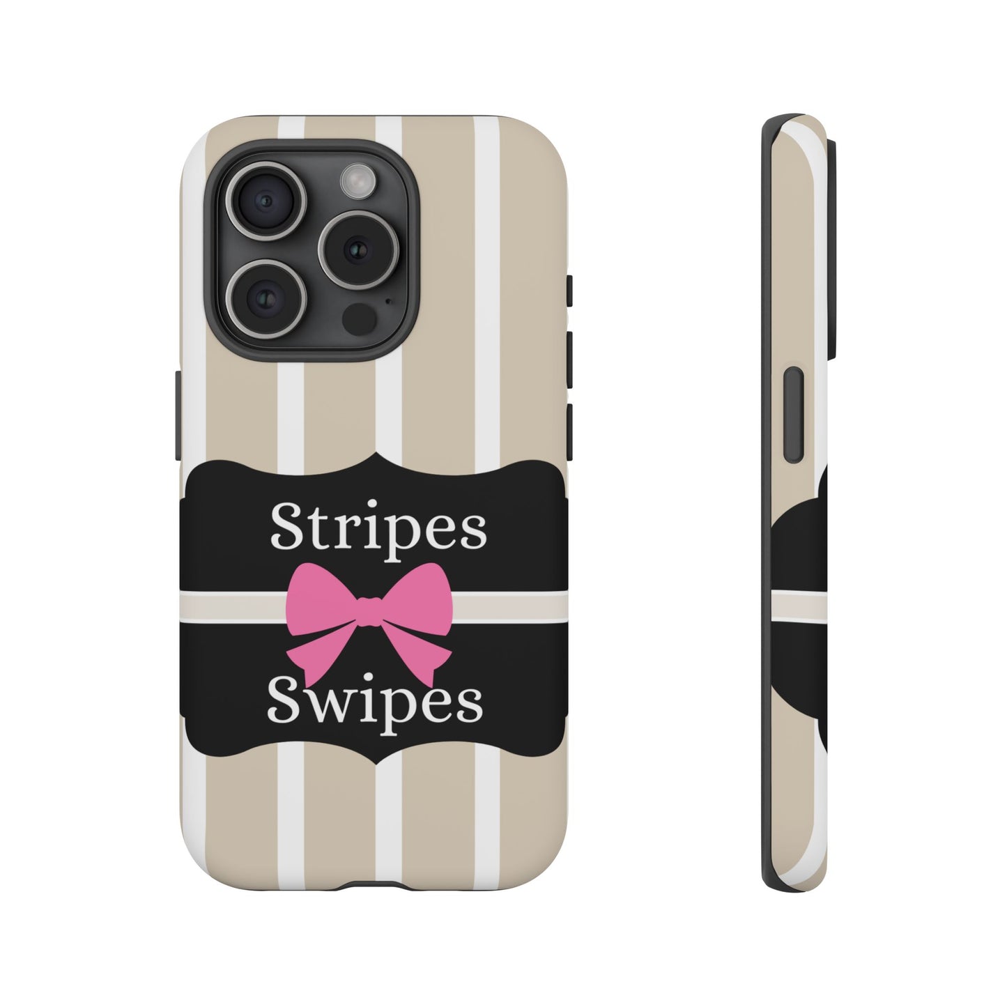 Phone Case iPhone 16/15/14 - Stripes & Swipes Tough Case