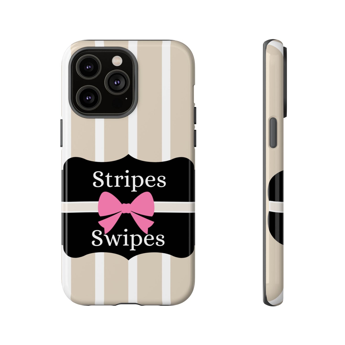 Phone Case iPhone 16/15/14 - Stripes & Swipes Tough Case