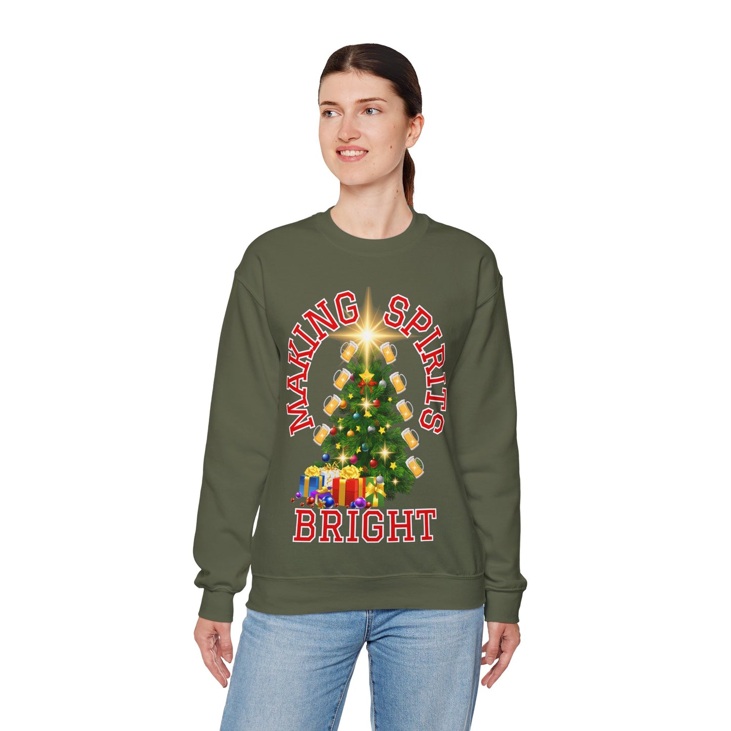 Making Spirits Bright - Unisex Heavy Blend™ Crewneck Sweatshirt