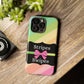 Phone Case iPhone 16/15/14 - Diagonal Pastel Stripes & Swipes Tough Case