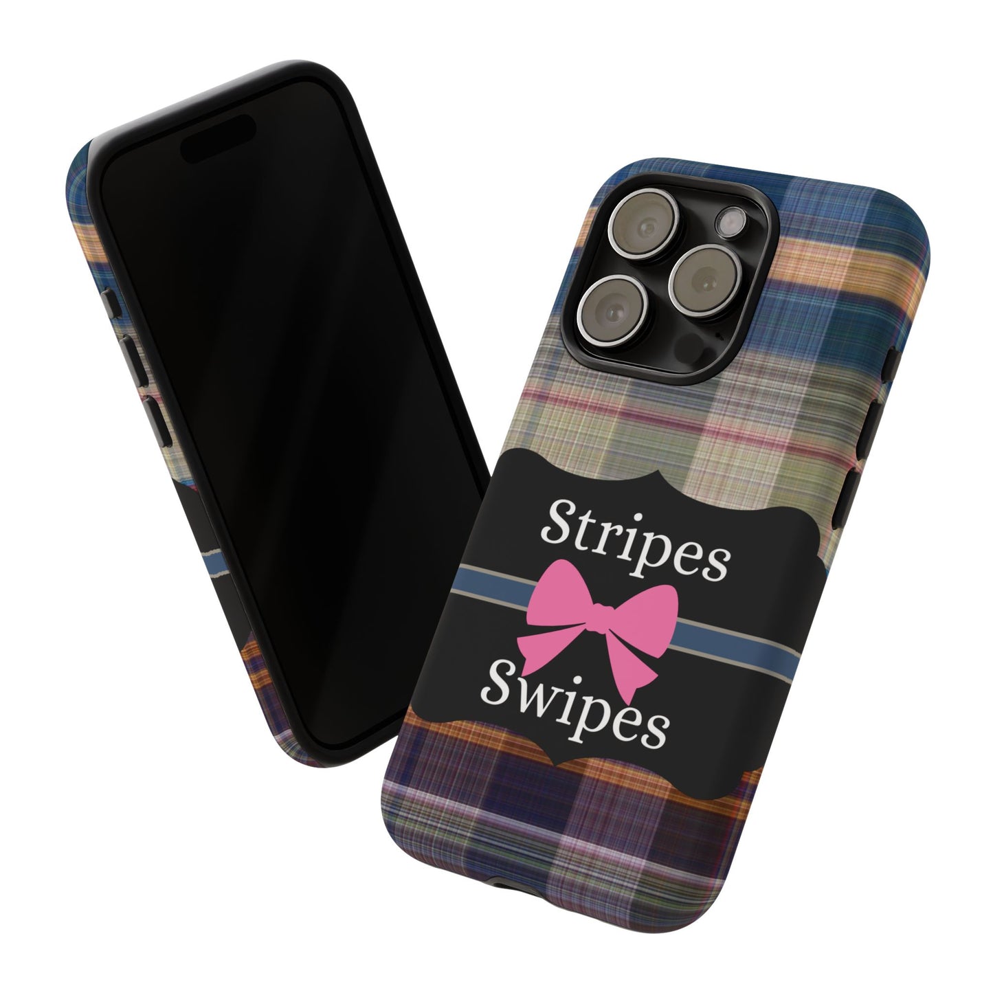 Phone Case iPhone 16/15/14 -Stripes & Swipes Tough Case