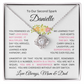 To Our Daughter(s) — Beautiful Love Knot Necklace & PERSONALIZED Heartwarming Message from Mom & Dad (Only, First-Born, Second, Third, Fourth, Fifth, or Twins)