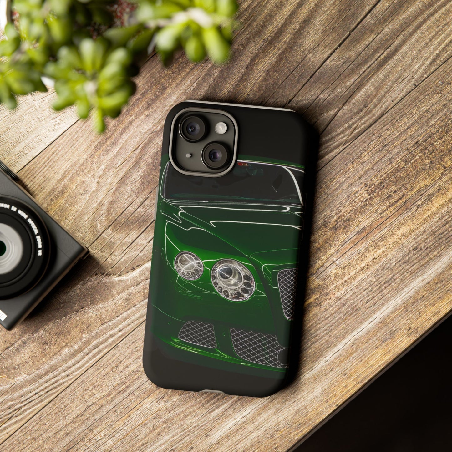 Phone Case iPhone 16/15/14 - Green Luxury Car Tough Case