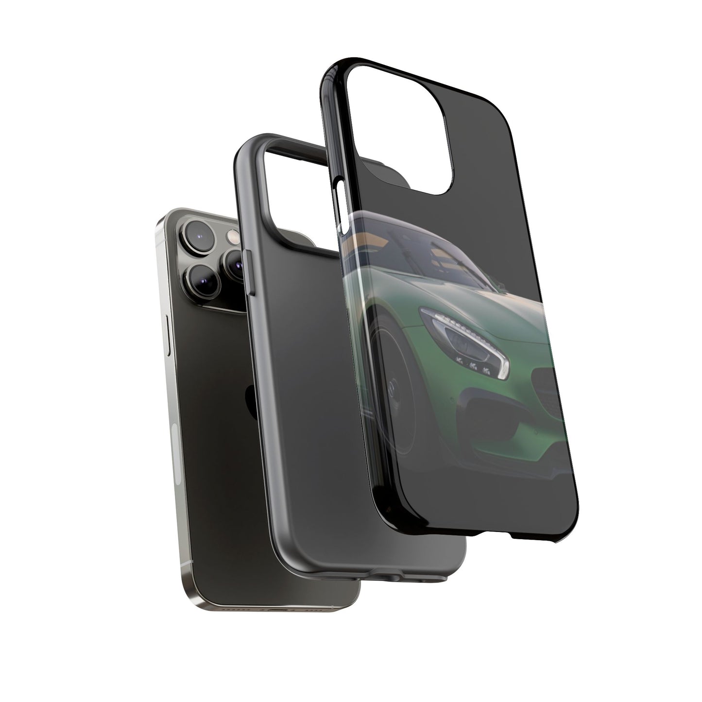 Phone Case iPhone 16/15/14 - Green Luxury Car Tough Case