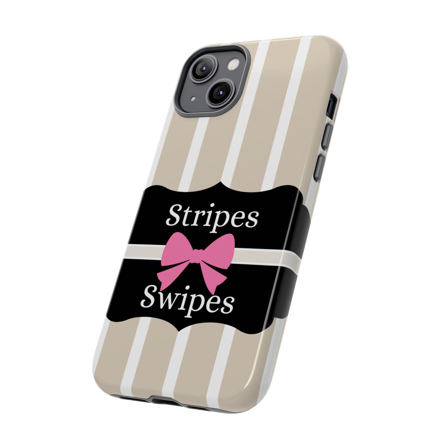 Phone Case iPhone 16/15/14 - Stripes & Swipes Tough Case