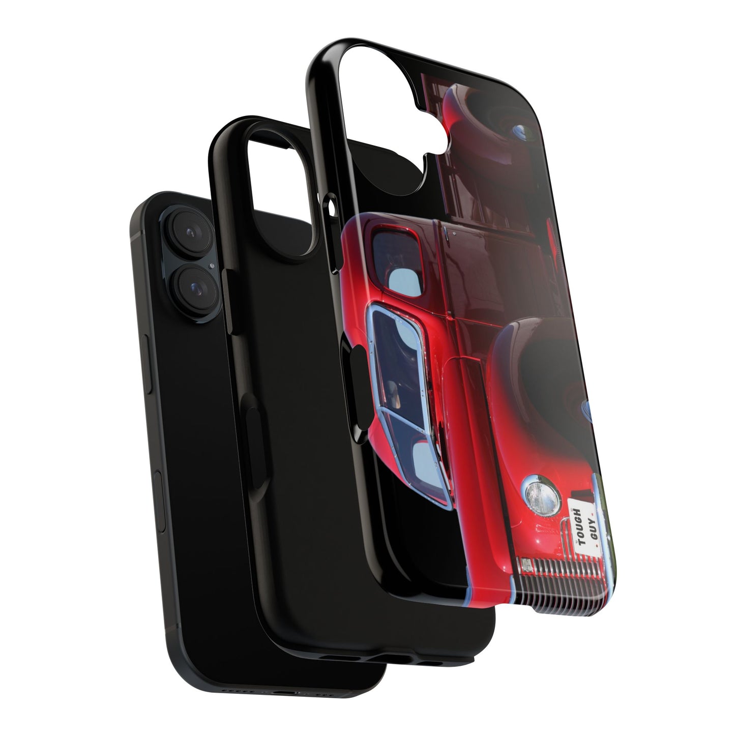 Phone Case iPhone 16/15/14 - Tough Guy Vintage Red Truck Tough Case