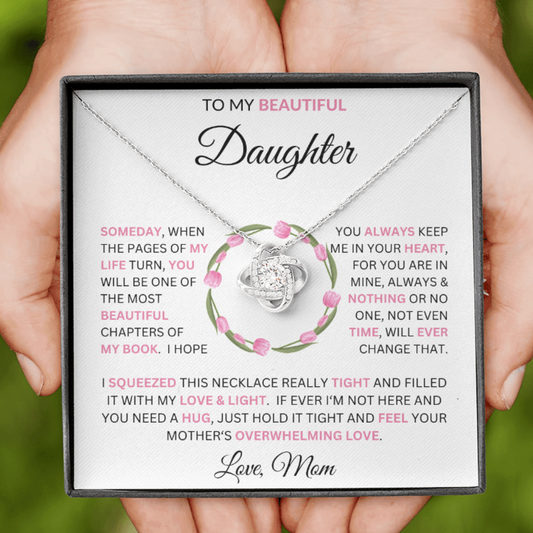 Beautiful Gift for Daughter From Mom "Someday When the Pages of My Life Turn" Necklace