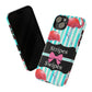 Phone Case iPhone 16/15/14 - Flamingo Stripes & Swipes Tough Case
