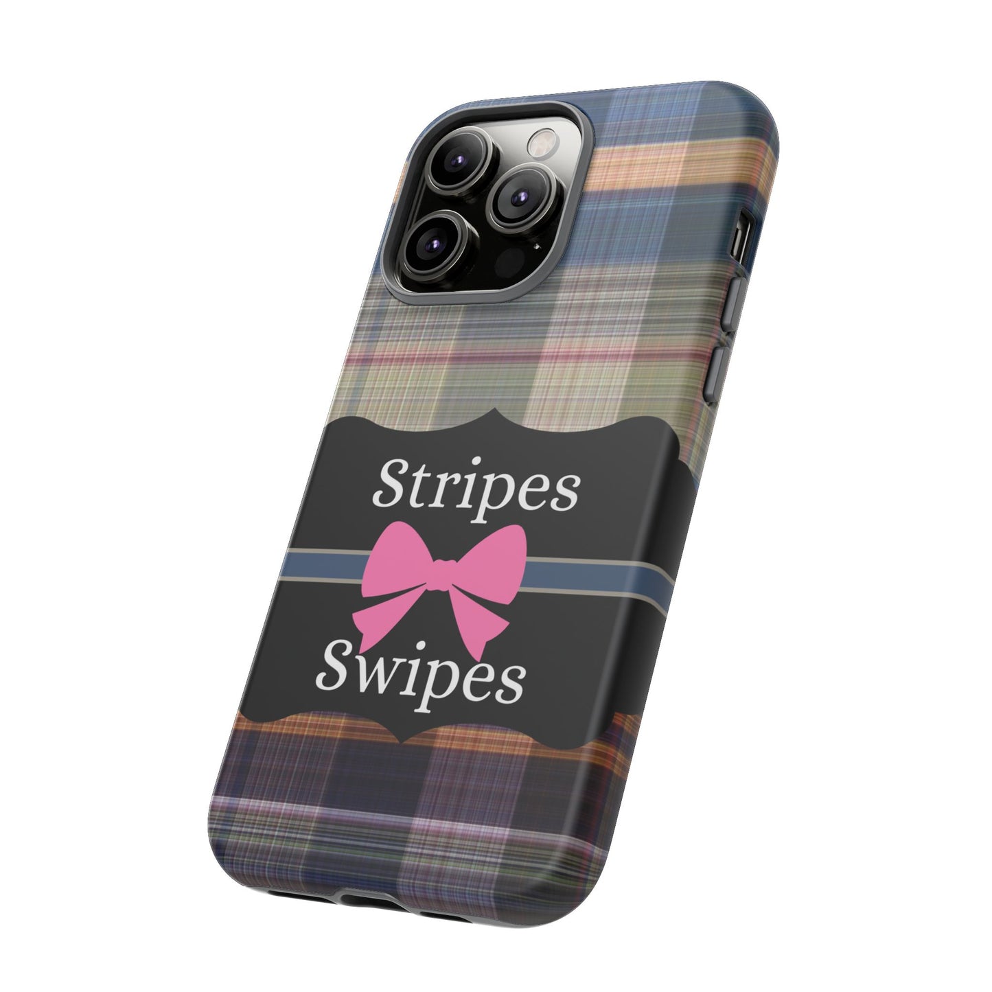 Phone Case iPhone 16/15/14 -Stripes & Swipes Tough Case