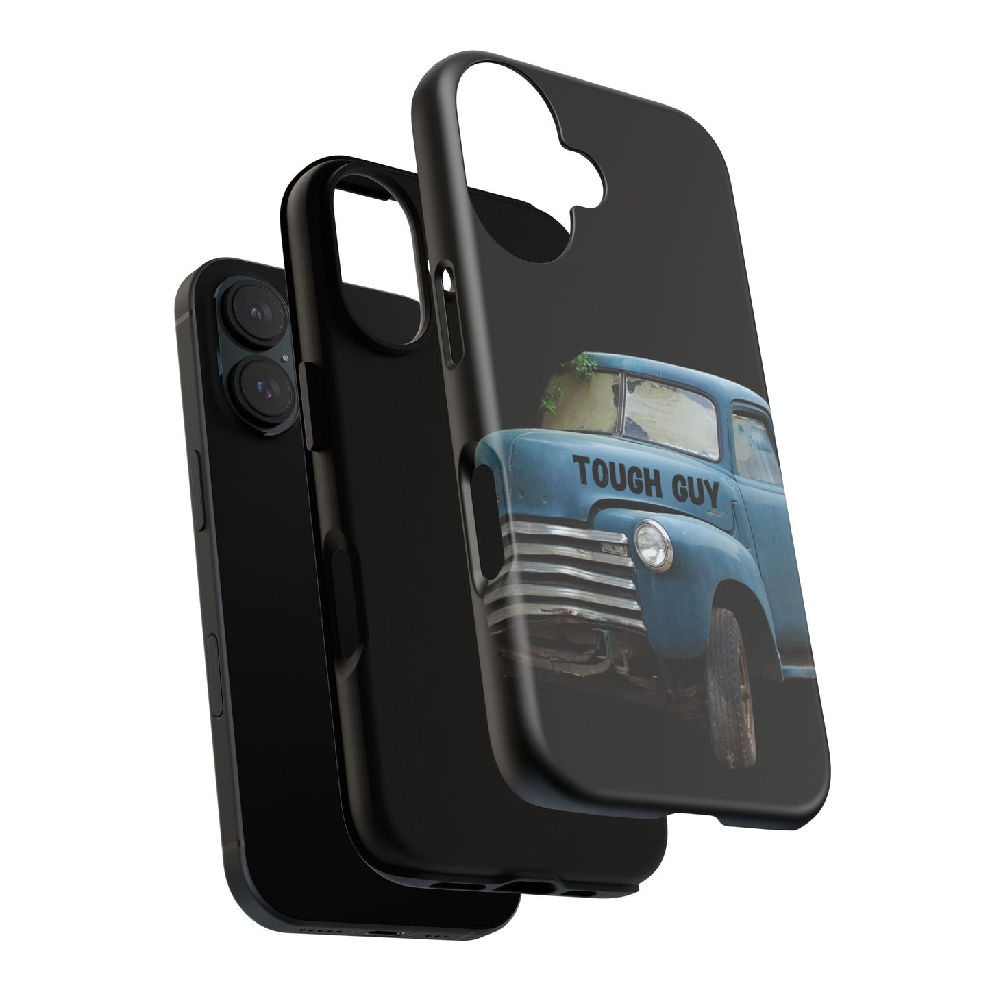 Phone Case iPhone 16/15/14 - Old Blue Truck Tough Guy Tough Case