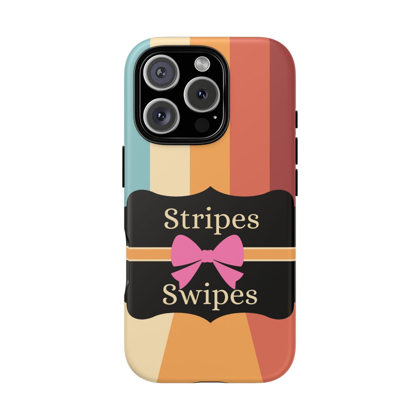 Phone Case iPhone 16/15/14 - Wall/Floor Stripes & Swipes Tough Case