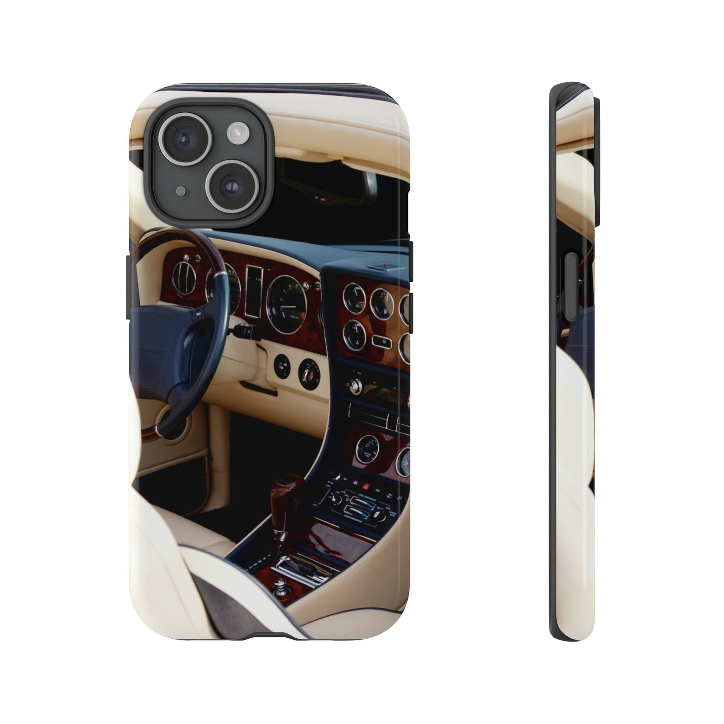 Phone Case iPhone 16/15/14 - Luxury Car Interior Tough Case