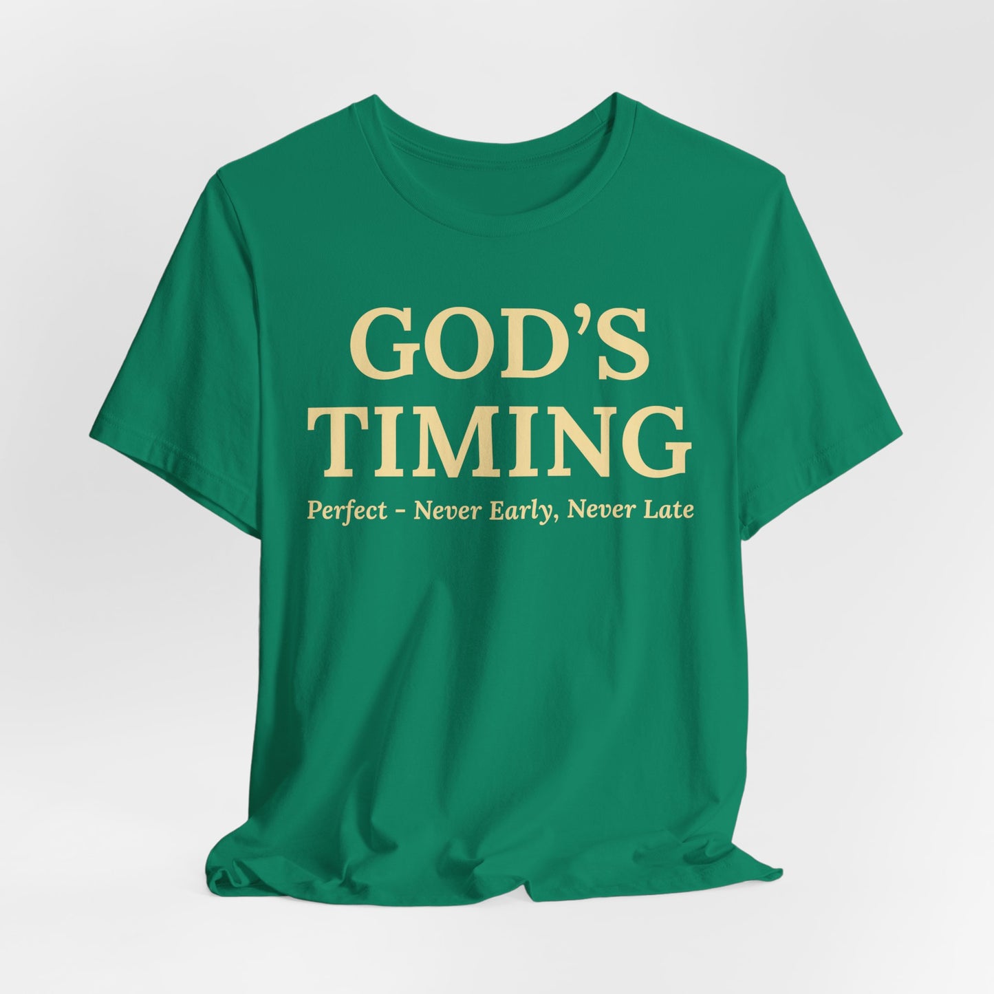 God’s Timing T‑Shirt — Inspirational Faith Tee