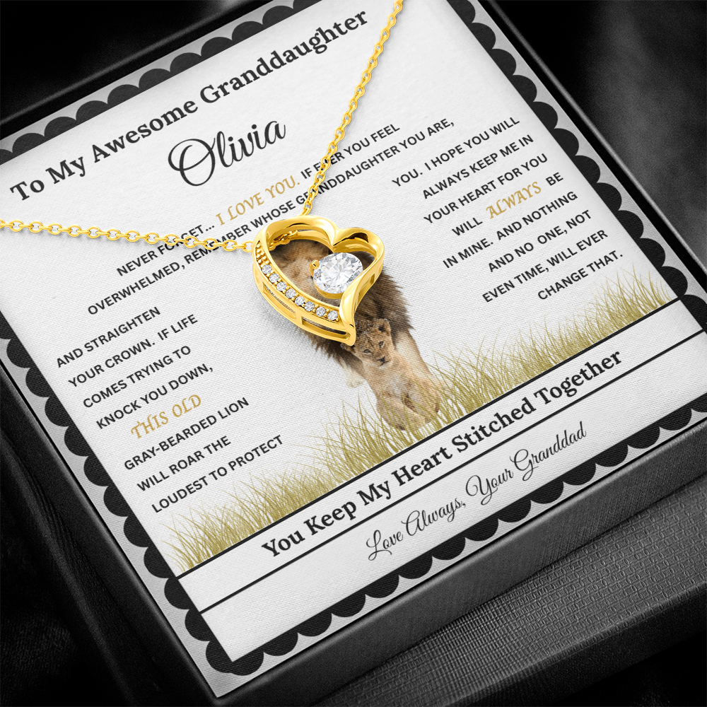 Daughter Heart Necklace Gift with Personalized Message Card – Custom Name Gift for Daughter, Granddaughter, Bonus Daughter, Goddaughter or Daughter-In-Law