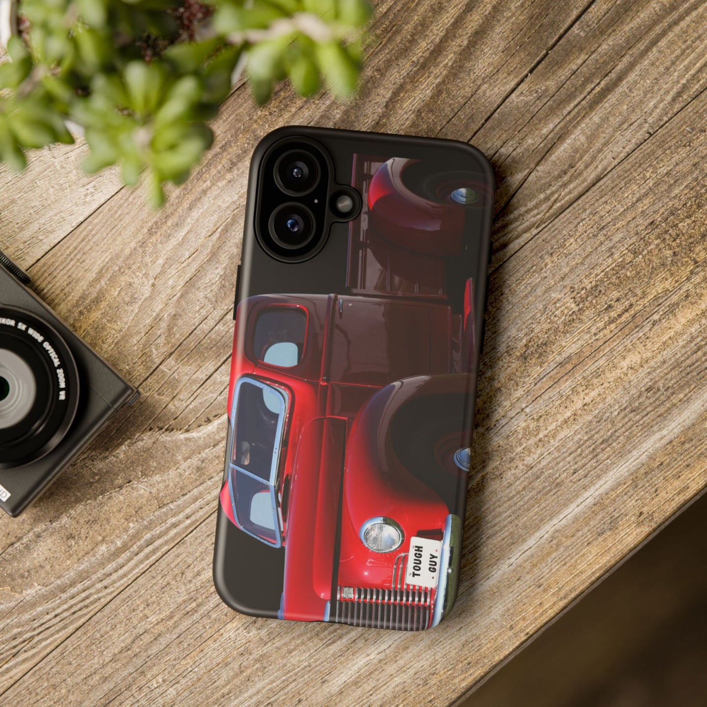 Phone Case iPhone 16/15/14 - Tough Guy Vintage Red Truck Tough Case