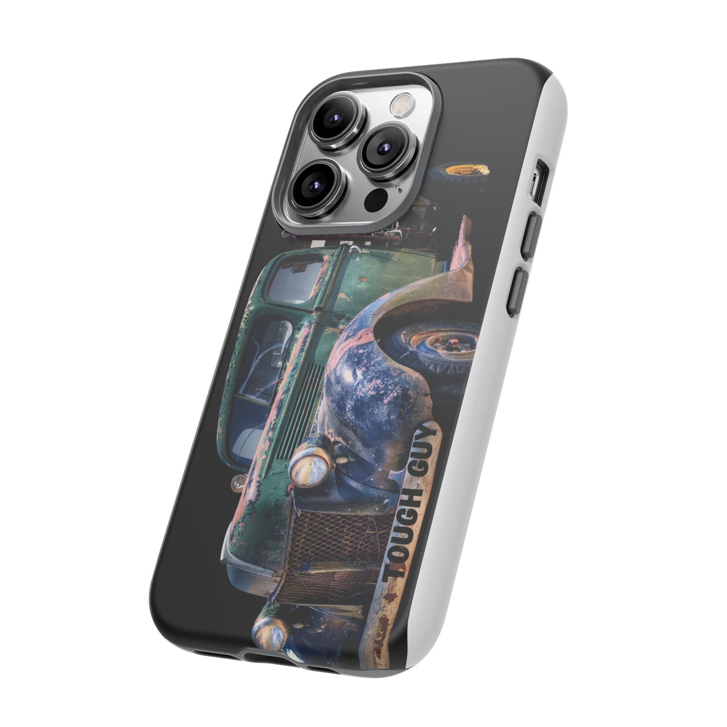 Phone Case iPhone 16/15/14 - Tough Guy Green Blue Truck Tough Case