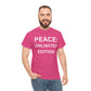 Peace Unlimited Edition Unisex Heavy Cotton Tee | Casual Wear, Gift for Friends, Peace Activism, Comfort, Everyday Style