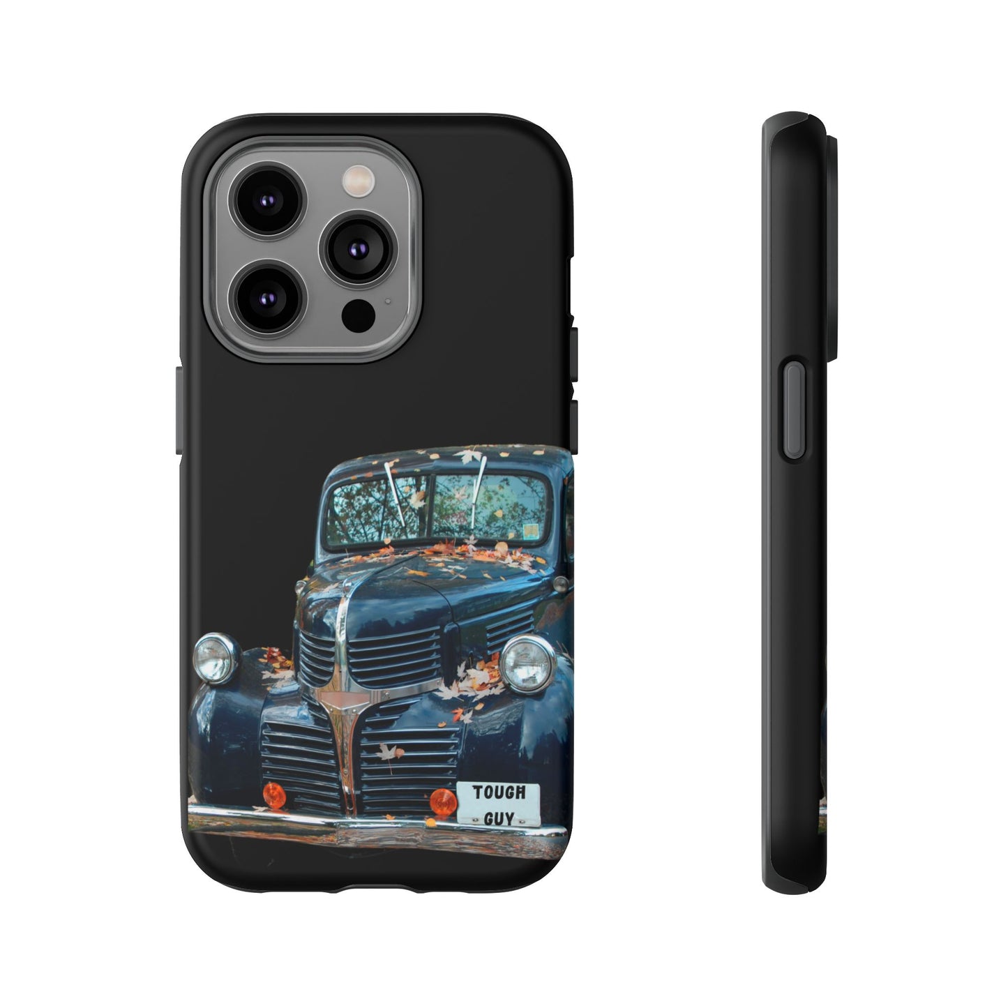 Phone Case iPhone 16/15/14 - Vintage Black Truck Tough Guy Tough Case