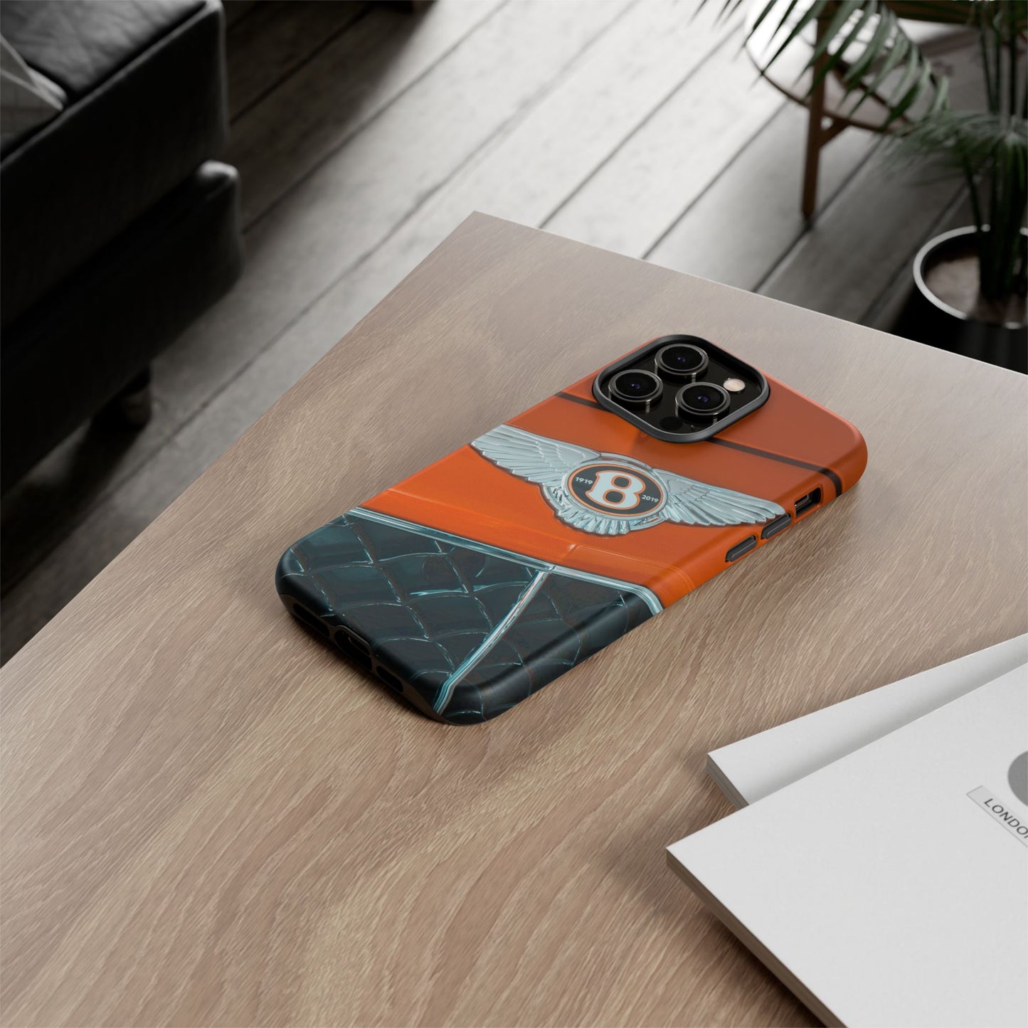 Phone Case iPhone 16/15/14 - Orange Luxury Car Tough Case