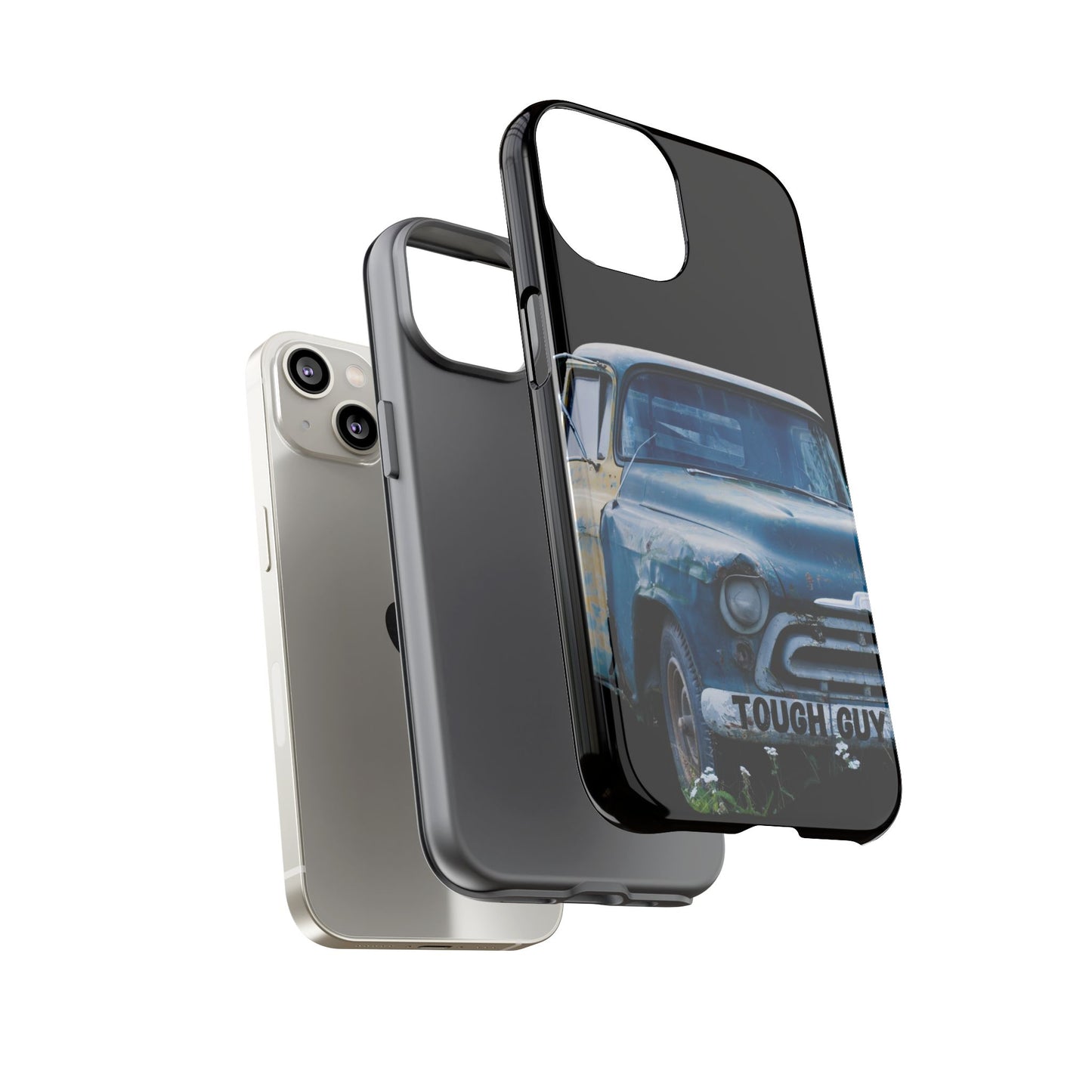 Phone Case iPhone 16/15/14 - Old Blue & Yellow Truck Tough Guy Tough Case