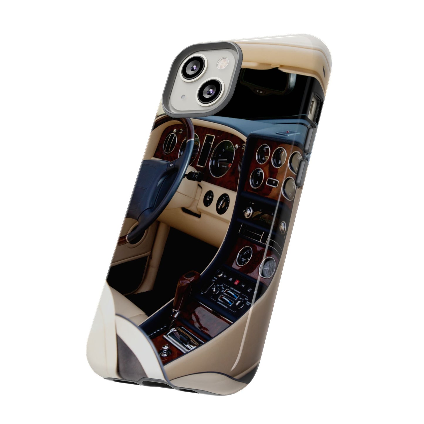 Phone Case iPhone 16/15/14 - Luxury Car Interior Tough Case