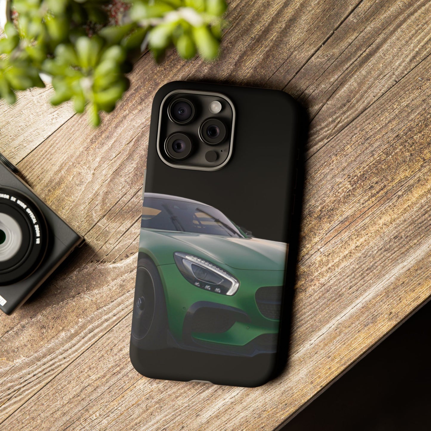 Phone Case iPhone 16/15/14 - Green Luxury Car Tough Case