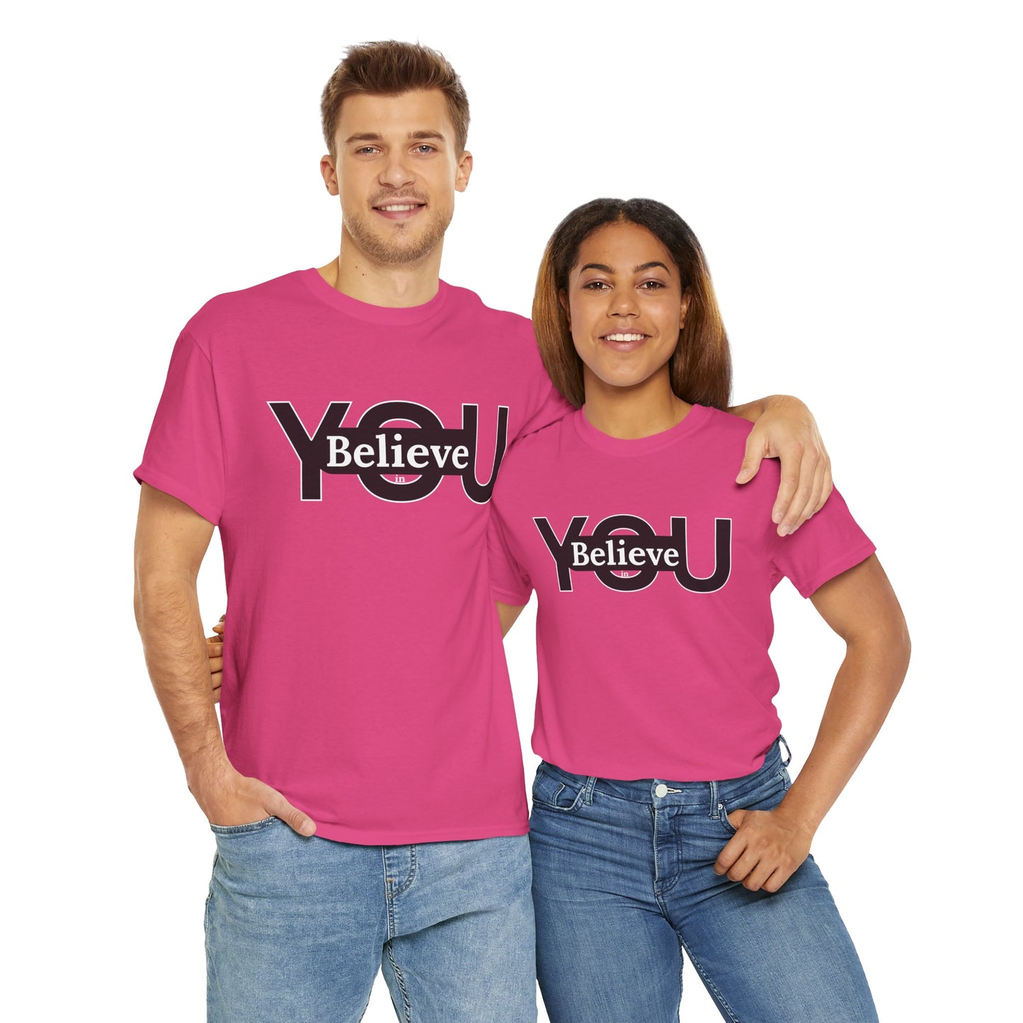 Believe in You (White) - Motivational T-Shirt Unisex Tee