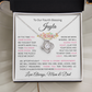 To Our Daughter(s) — Beautiful Love Knot Necklace & PERSONALIZED Heartwarming Message from Mom & Dad (Only, First-Born, Second, Third, Fourth, Fifth, or Twins)