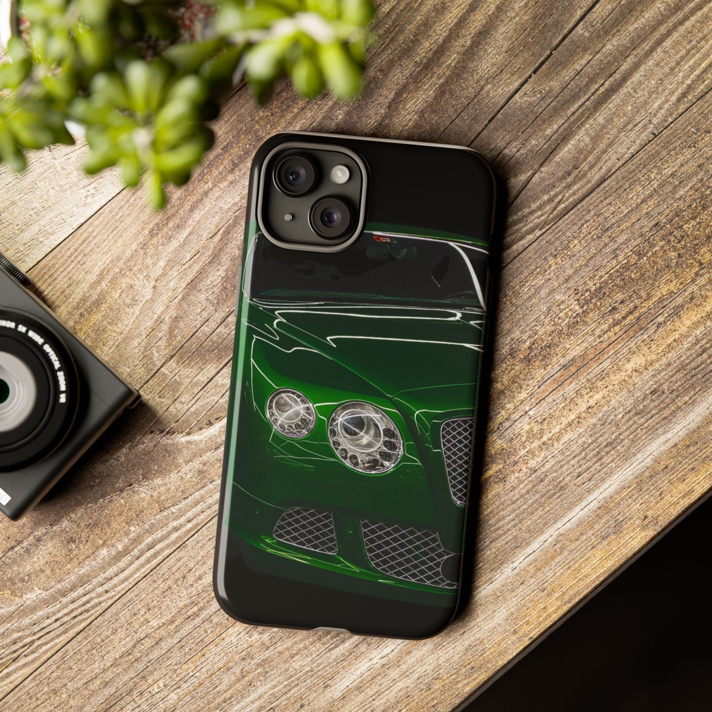 Phone Case iPhone 16/15/14 - Green Luxury Car Tough Case