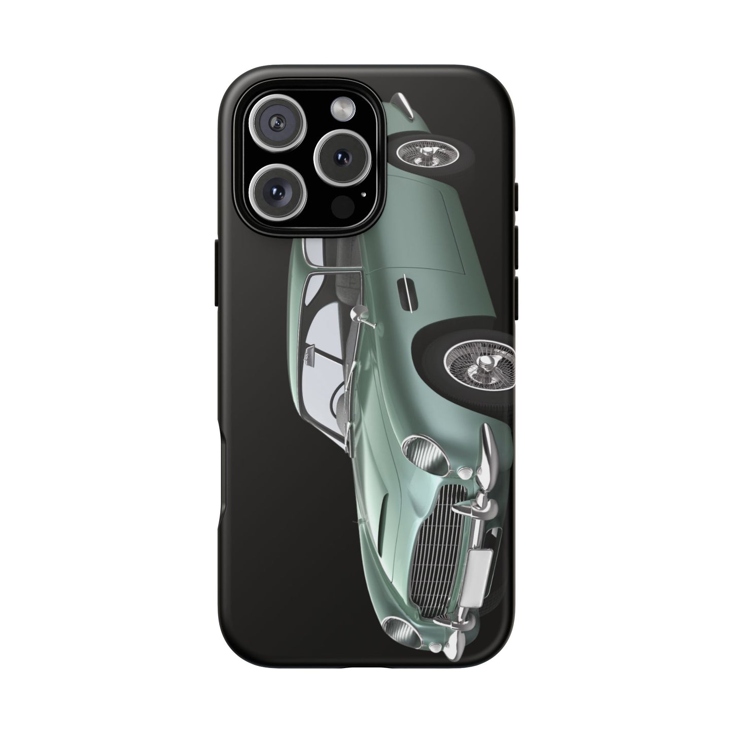 Phone Case iPhone 16/15/14 - Vintage Green Car Tough Case