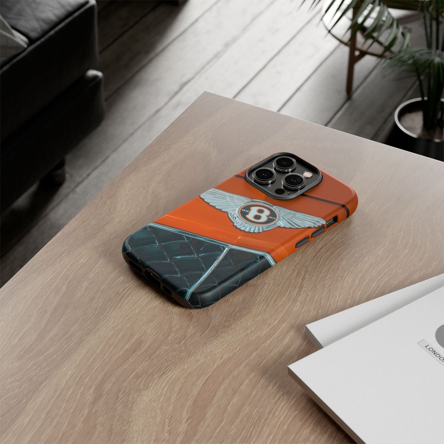 Phone Case iPhone 16/15/14 - Orange Luxury Car Tough Case