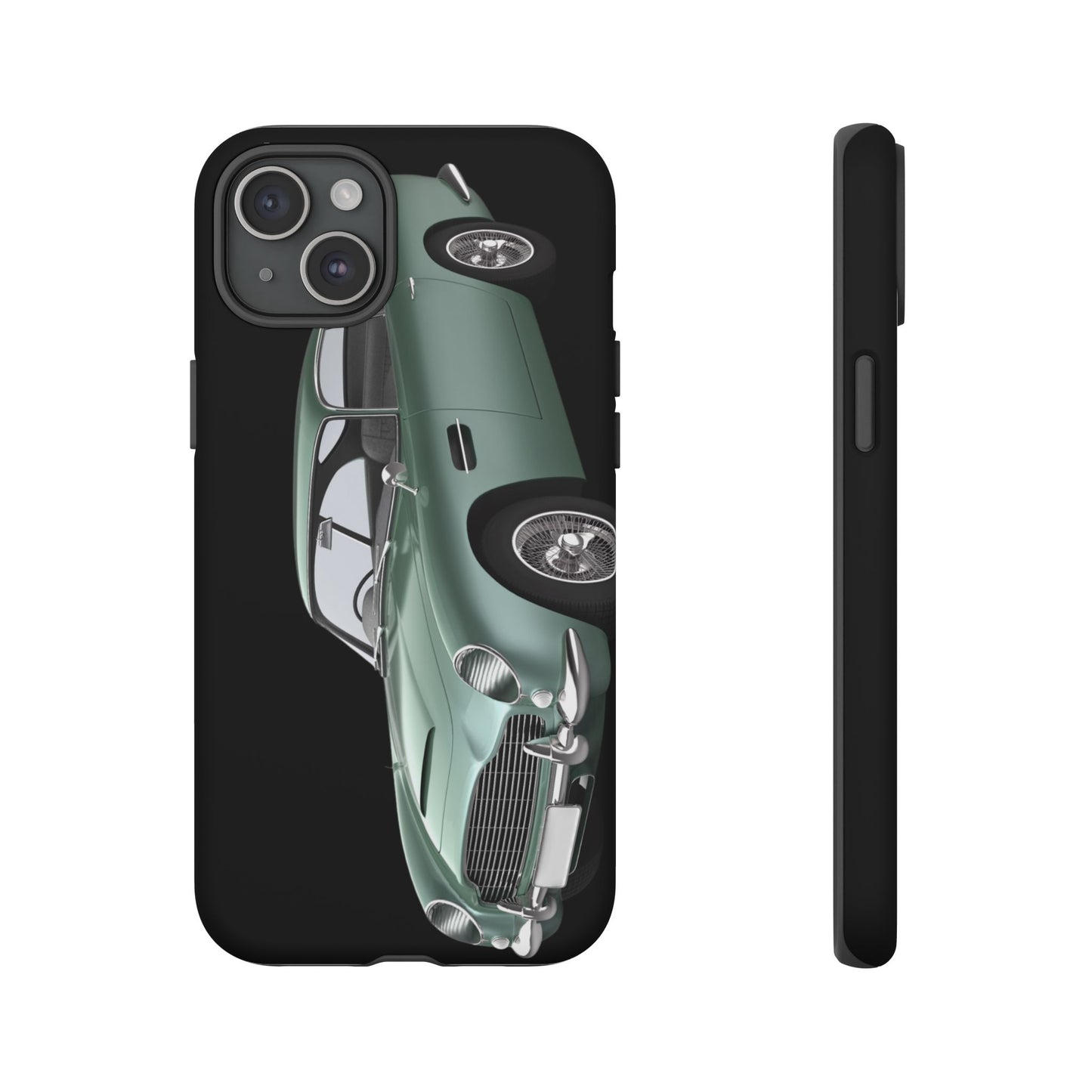 Phone Case iPhone 16/15/14 - Vintage Green Car Tough Case