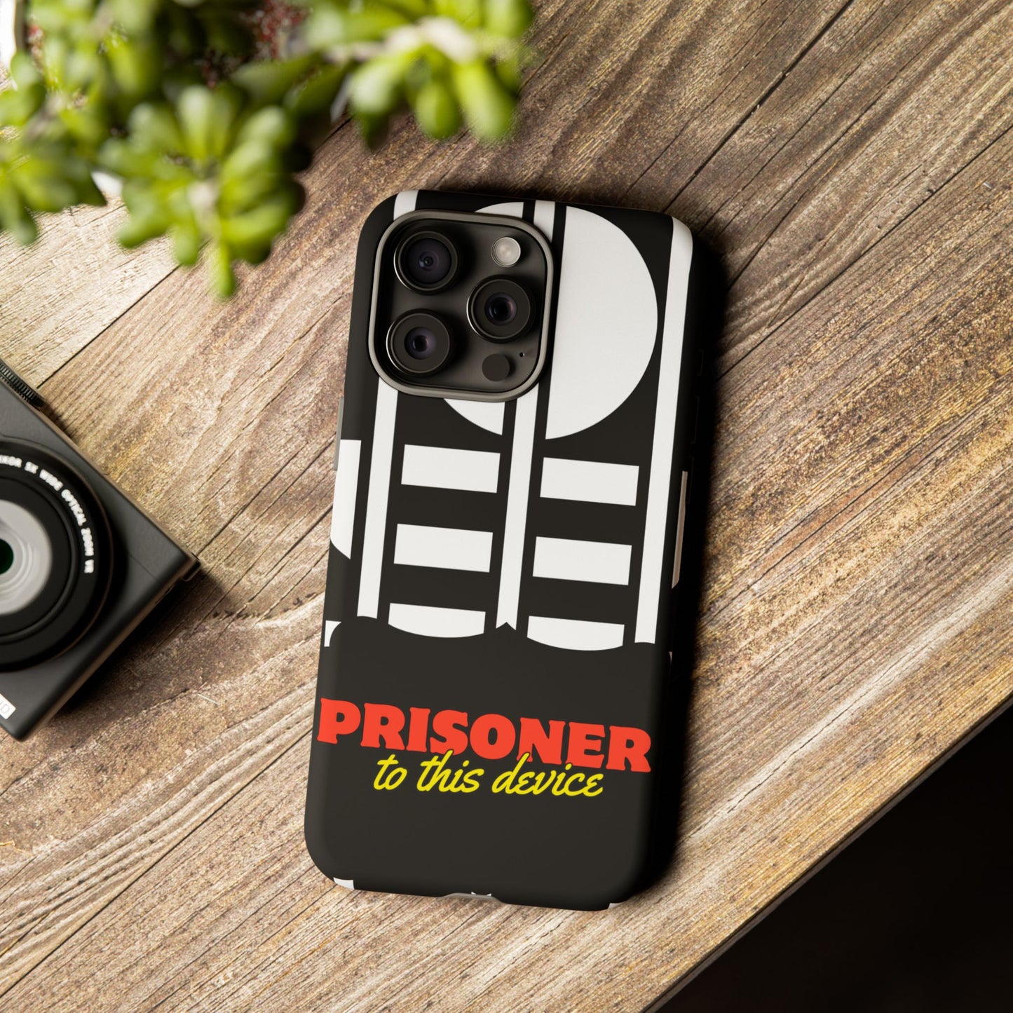 Phone Case iPhone 16/15/14 - Funny Prisoner to this Device Tough Case