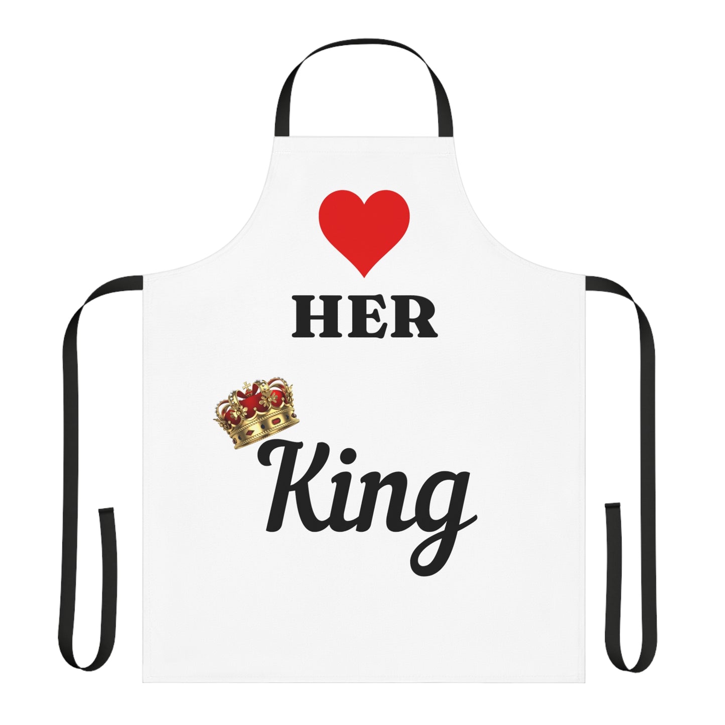 Her King Apron (AOP) - White