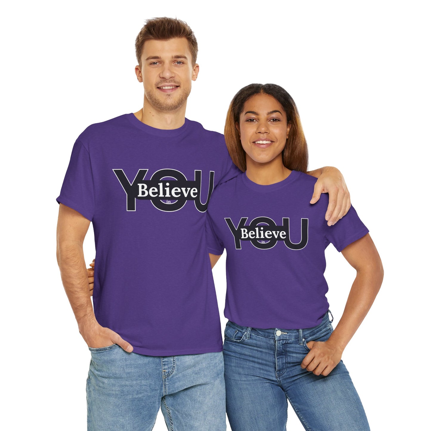 Believe in You (White) - Motivational T-Shirt Unisex Tee