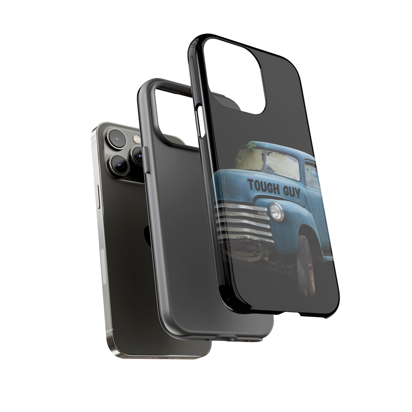 Phone Case iPhone 16/15/14 - Old Blue Truck Tough Guy Tough Case