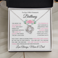 To Our Daughter(s) — Beautiful Love Knot Necklace & PERSONALIZED Heartwarming Message from Mom & Dad (Only, First-Born, Second, Third, Fourth, Fifth, or Twins)