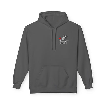 Hoodie - 'If I Had Feelings They'd Be For You' Skeleton Graphic Hoodie