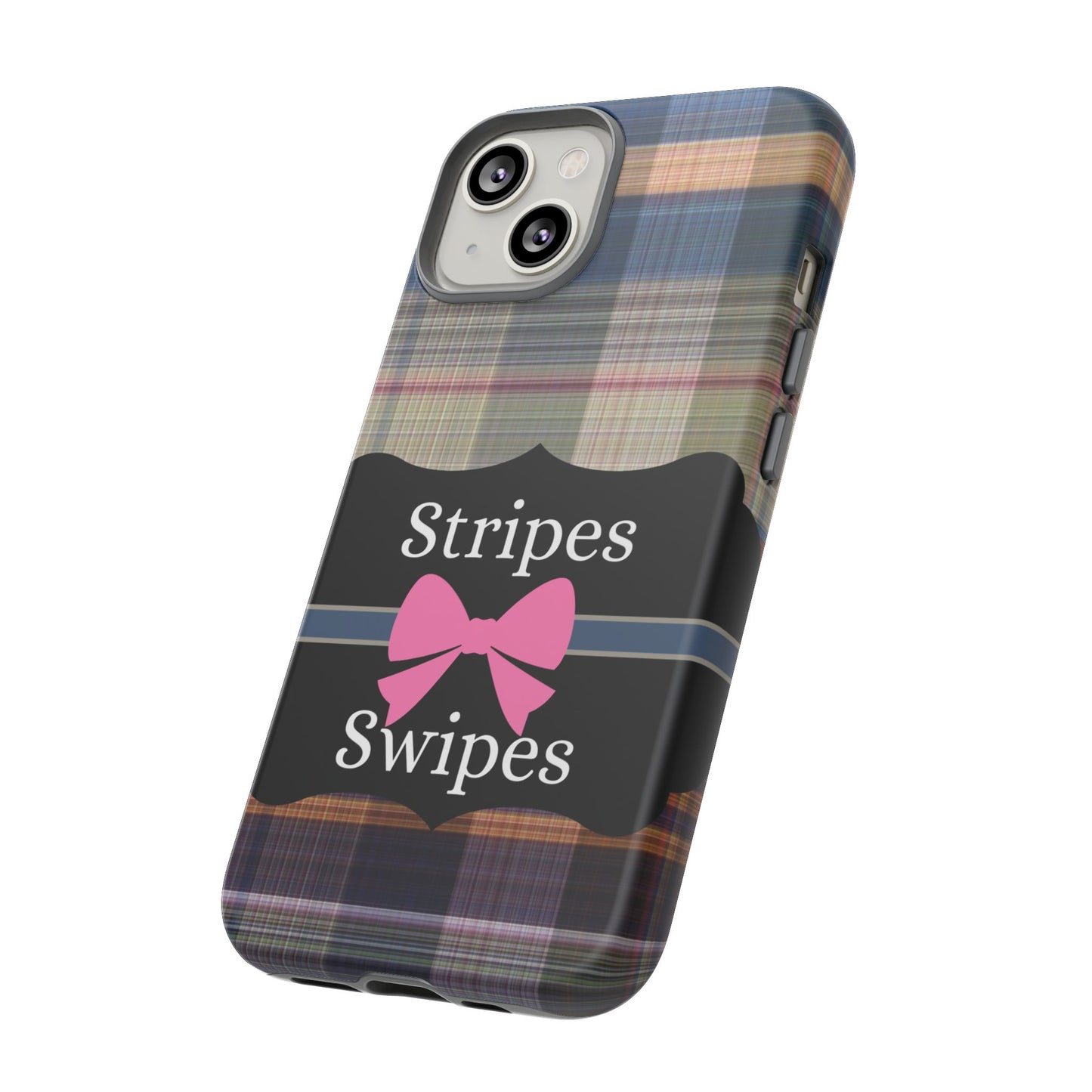 Phone Case iPhone 16/15/14 -Stripes & Swipes Tough Case