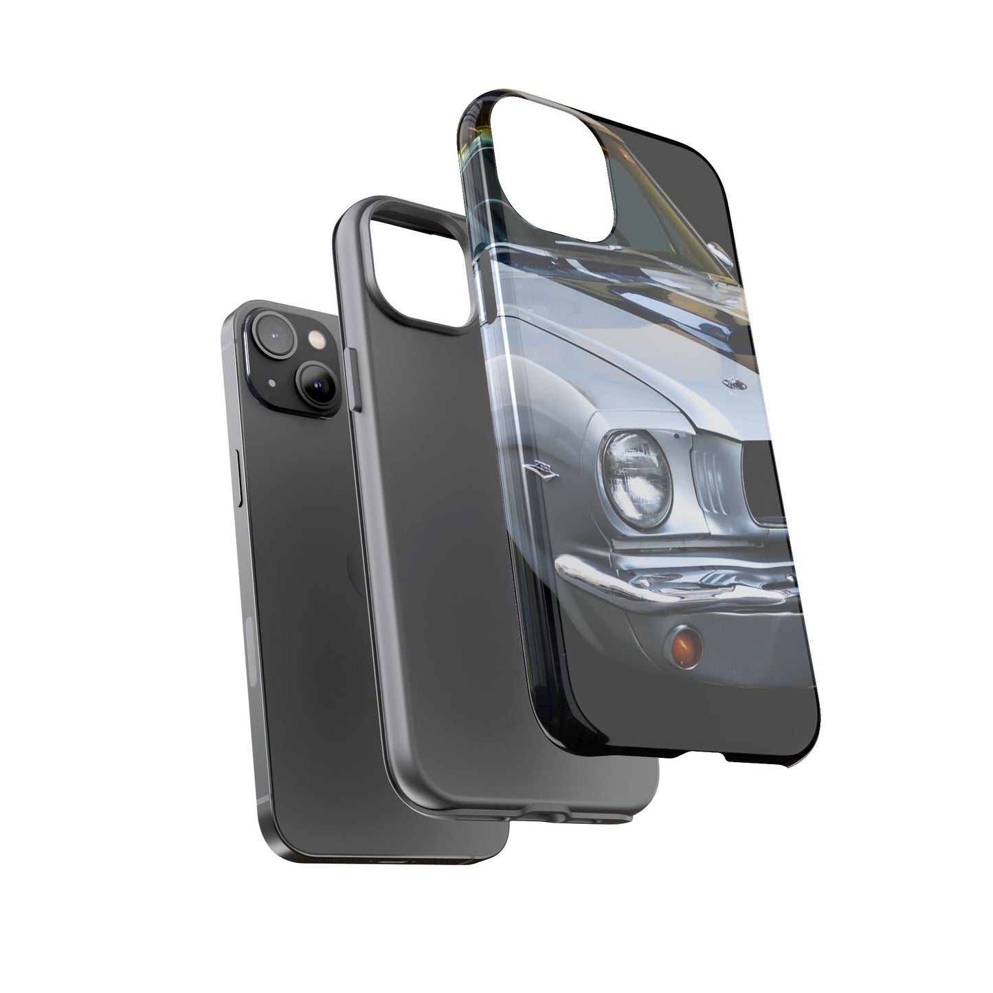 Phone Case iPhone 16/15/14 - Silver Car Tough Case