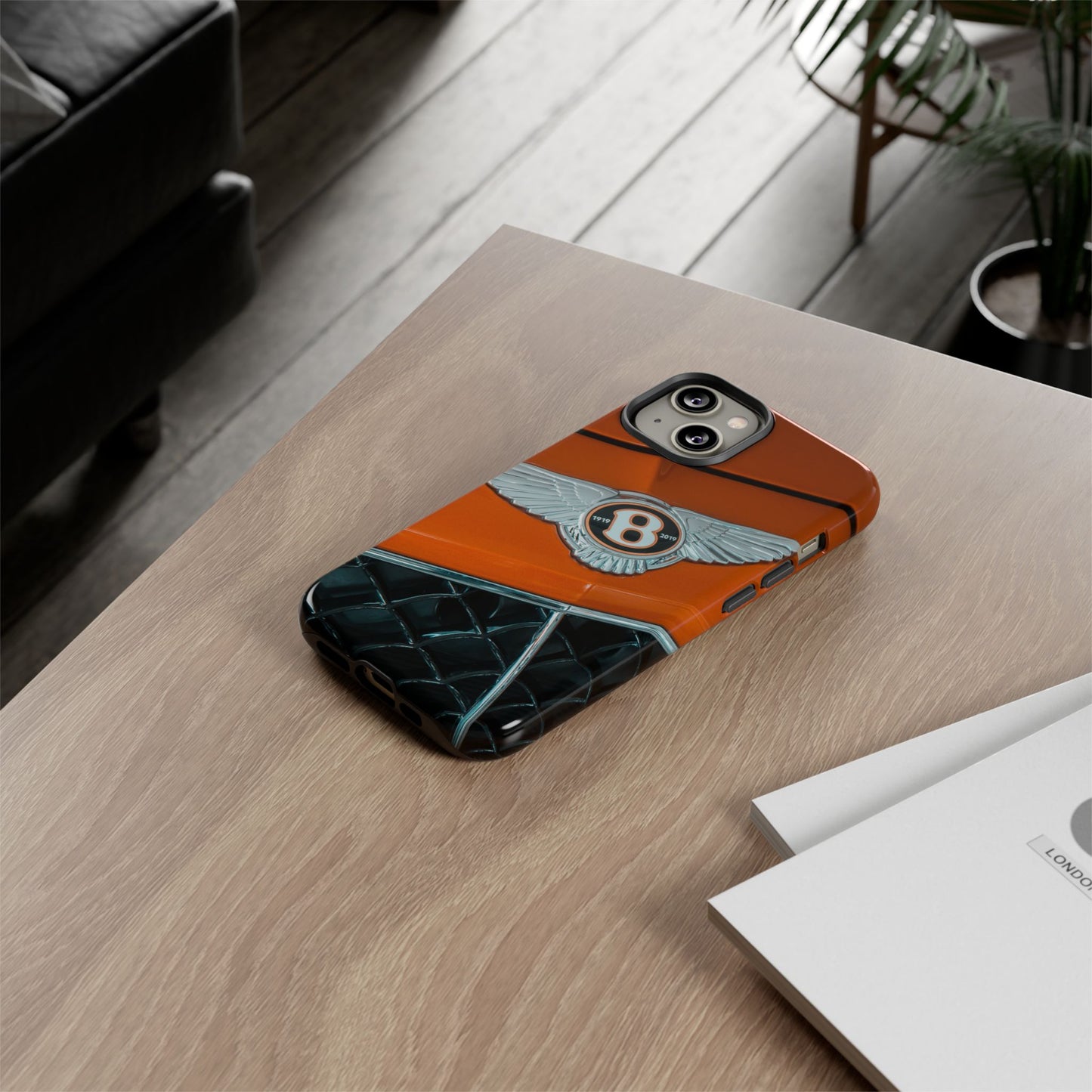 Phone Case iPhone 16/15/14 - Orange Luxury Car Tough Case