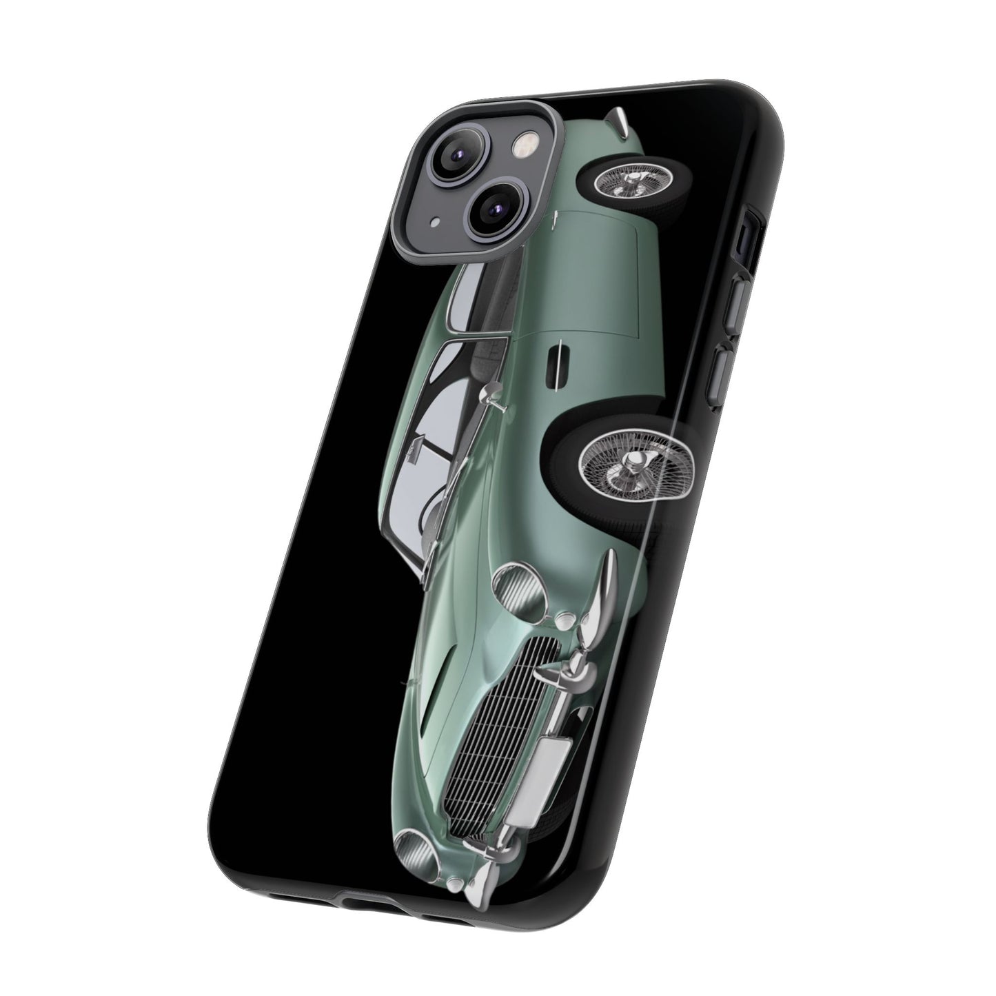 Phone Case iPhone 16/15/14 - Vintage Green Car Tough Case