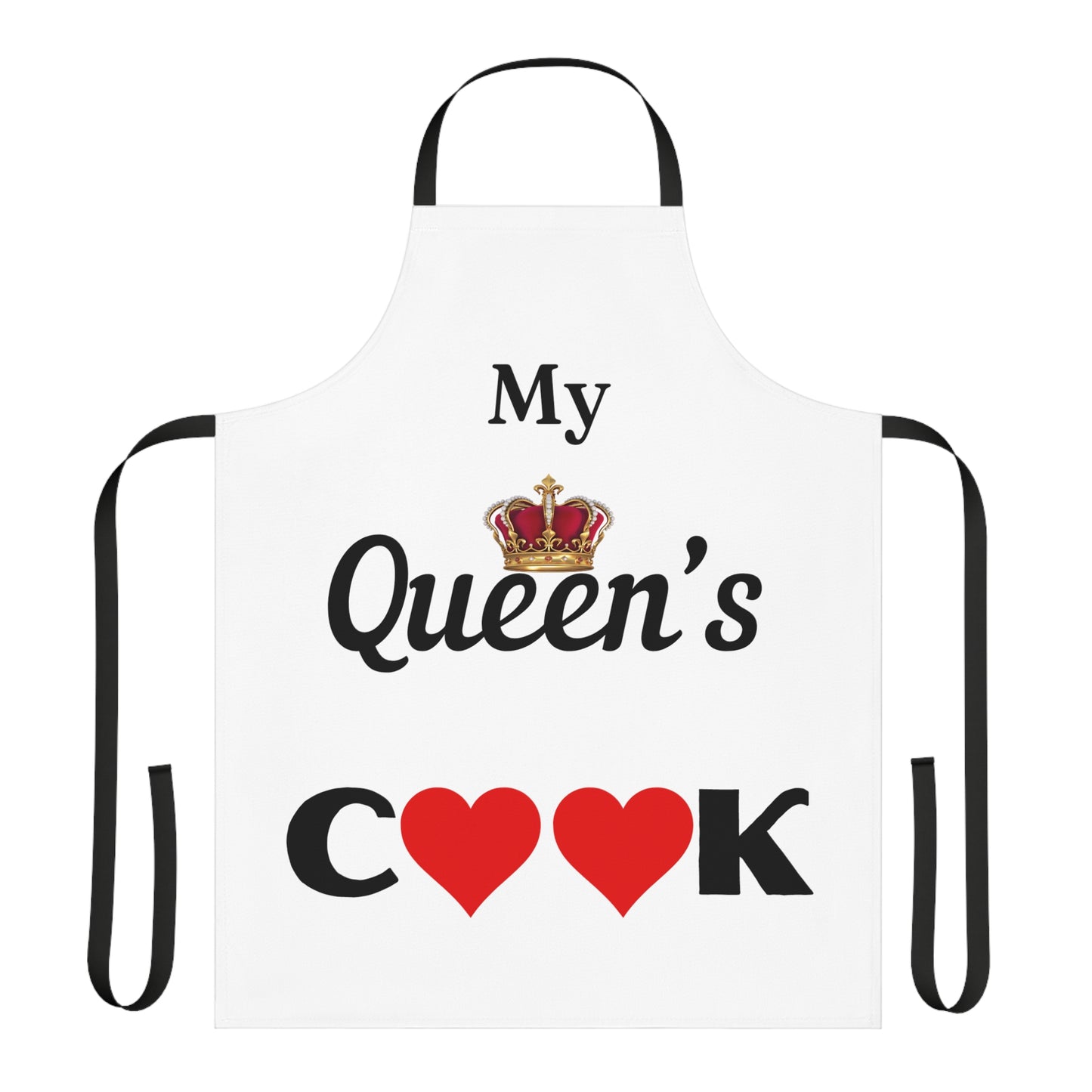 My Queen's Cook Apron (AOP) - White