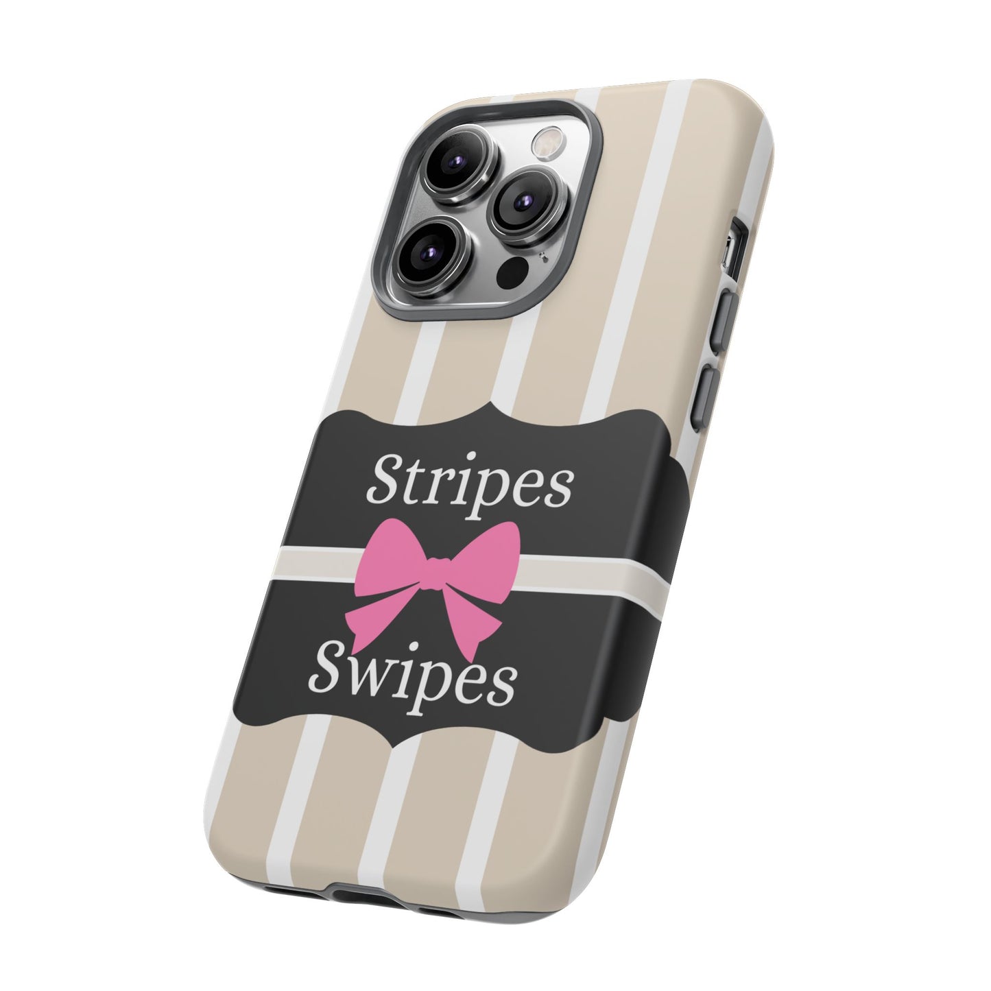 Phone Case iPhone 16/15/14 - Stripes & Swipes Tough Case