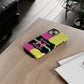 Phone Case iPhone 16/15/14 - Pink/Yellow Stripes & Swipes Tough Case
