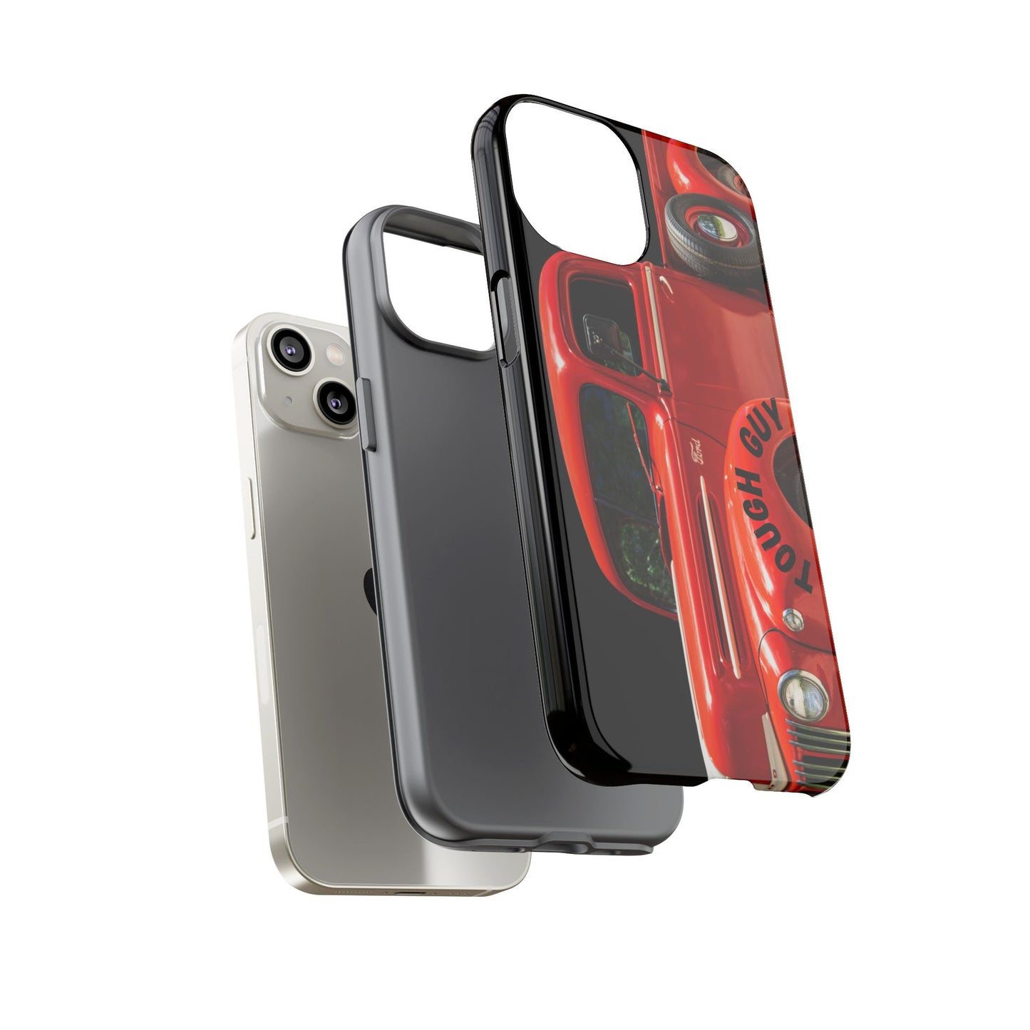 Phone Case iPhone 16/15/14 - Tough Guy Vintage Red Truck Tough Case