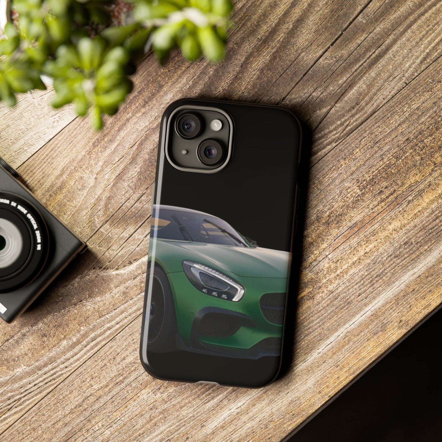 Phone Case iPhone 16/15/14 - Green Luxury Car Tough Case